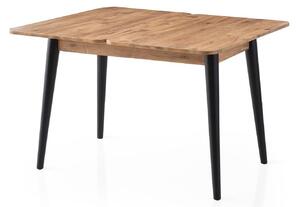 Masa extensibila DOLUNAY 1284, stejar/negru, PAL melaminat, 100/120x60
