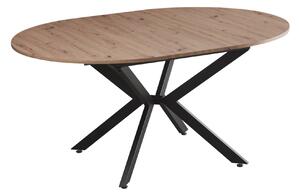 Masa extensibila ABERO TIP 1, stejar sonoma/negru, 100/140x100x75 cm
