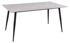 Masa RION, gri cu efect de marmura, ceramica/metal, 130x70x76 cm