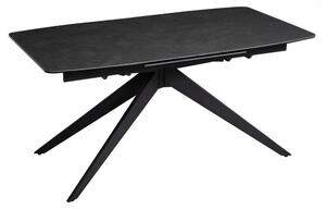 Masa extensibila COSMO, negru, sticla/ceramica/metal, 180/240x90x76 cm