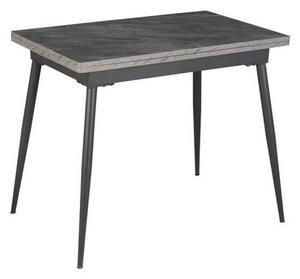 Masa extensibila SMART, gri cu efect de marmura/negru, 60/120x93x77 cm