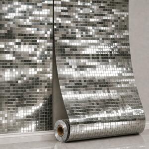Panou perete autoadeziv Mini Cuburi – Argintiu 280x60x0.25 cm