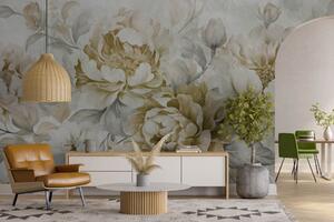 Fototapet Eleganță florală suavă în tonuri discrete, Fototapet flori, Fototapet populare, w08517 - Tapeko.ro