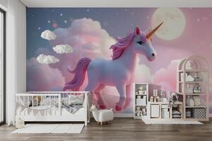 Fototapet Unicorn în nori, Fototapet cer, Fototapet populare, w02620 - Tapeko.ro