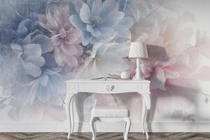 Fototapet Buchet de flori pe o suprafață albă, Fototapet natură, Fototapet populare, w08535 - Tapeko.ro