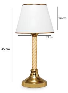 Lampă de masă AYD 1xE27/40W/230V alb/auriu