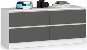 Comodă Kraft 4SZ (alb + grafit). Promo -13%. 1117185