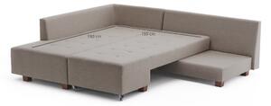 Canapea extensibilă de colț Manama Corner Sofa Bed Left - Cream