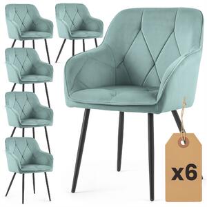 Set 6 scaune de sufragerie Damanto (turcoaz). Promo -16%. 1152227