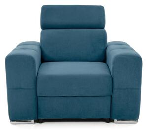 Fotoliu BELLAGIO, cu Tetier reglabil 105x96x86 cm, Albastru Denim, Outlet