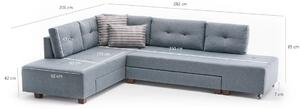 Canapea extensibilă de colț Manama Corner Sofa Bed Left - Light Blue