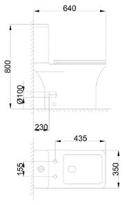 Invena Livion, vas combinat WC cu rezervor, inclusiv kit de spălare, tehnologie Tornado, capac cu închidere lentă, INV-CE-82-K01-J