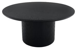 KONDELA Măsuţă de cafea, negru, diametru 80 cm, MAHIR TYP 2