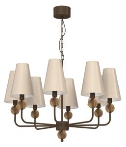 Candelabru GRENADA cu lanț, 8xE14/15W/230V, bej