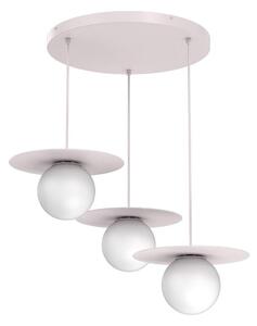 Lustră suspendată pe cablu FLAT, 3xE27/15W/230V, crem