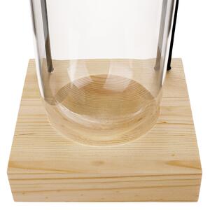 TEMPO-KONDELA HALAR, borcan de sticlă cu suport, sticlă/ bambus, 4 ,4 l