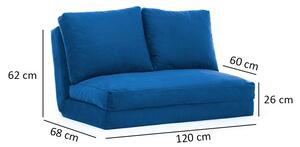 Canapea extensibilă Taida - Blue