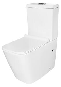 Vas WC cu rezervor T2066 patrat, capac duroplast cu inchidere lenta, mecanism inclus