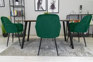Scaun de masa din catifea Culoare verde, LUGO