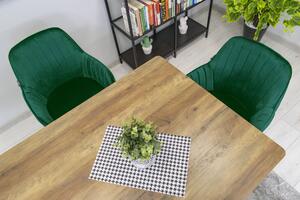 Scaun de masa din catifea verde, LUGO