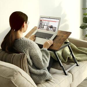Masă pliabilă rustică pentru laptop 60 x 35 cm