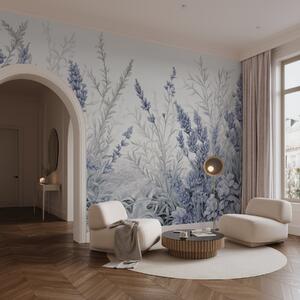 Tapet Acuarelă câmp înflorit în culori pastelate, Fototapet Natură, w02847v1 : Uwalls.ro