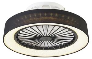 Ventilator de tavan negru 47cm incl. LED Dimmable cu telecomandă - Emily