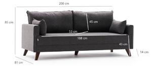 Canapea extensibilă Bella Sofa Bed - Anthracite