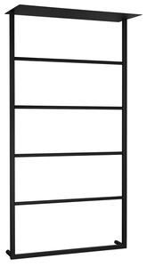 Sapho Suport prosop de perete Sapho, SKA cu raft 604x1184x252mm, negru mat, SKA702
