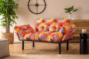 Canapea extensibilă cu 2 locuri Nitta-Patchwork Multicolor