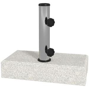 Outsunny Baza Umbrelă Gradină 25kg Granit Oțel Inoxidabil pentru Stâlpi Ø32-48mm | Aosom Romania