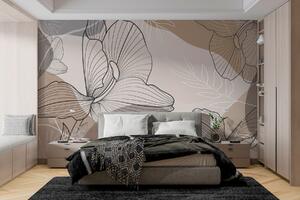 Fototapet Design elegant de artă florală, Fototapet flori, Fototapet populare, w02914 - Tapeko.ro