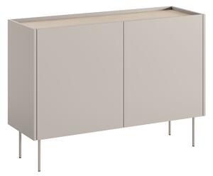 Comodă Desin 120 cm cu două uși - kaszmir / stejar nagano