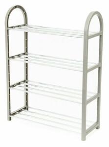 Suport pentru pantofi Compactor cu patru niveluriși 12 perechi de pantofi Poly, 49,5 x 18,4 x 65 cm