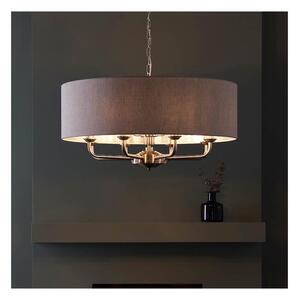 Lustră pe lanț Endon 99152 HIGHCLERE 8xE14/40W/230V gri/crom mat