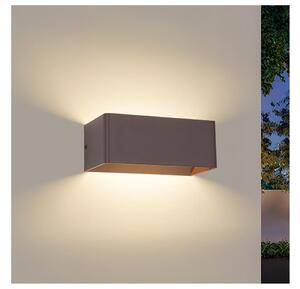 Brilagi - Aplică de perete LED DONNANI, 7W, 230V, 20 cm, maro, IP44