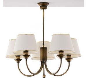 Jupiter 2133 - Candelabru cu tijă CLASSIC 5xE27/15W/230V bronz/patină/crem