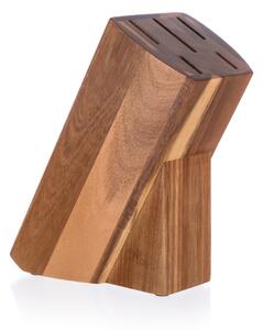 ASTOREO Suport din lemn pentru 5 cutite - lemn natural - Mărimea 23x11x10 cm