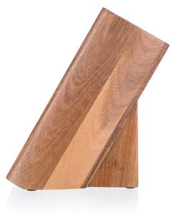ASTOREO Suport din lemn pentru 5 cuțite - lemn natural - Mărimea 23x11x10 cm