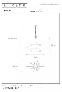 Lucide 21421/10/30 - Lustru suspendat pe cablu LEANNE 10xE27/40W/230V