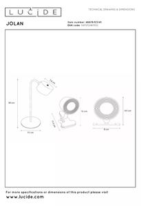 Lucide 46619/03/41 - Lampă de masă LED reglabilă JOLAN, 3,5W/5V