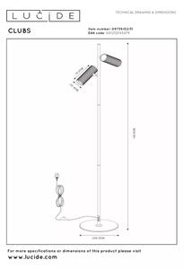Lucide 09739/02/31 - Lampă de podea CLUBS, 2x GU10, 40W, 230V, albă