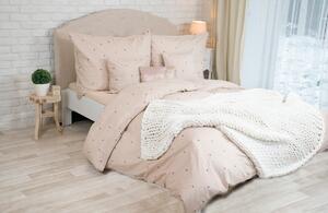 ASTOREO Lenjerie de pat din bumbac cu buline - gri - Mărimea pat indiv. 140x200+ 1x70x90 cm