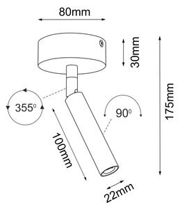 Brosline 2281 - Spot POINT 1xG9/2,5W/230V, negru