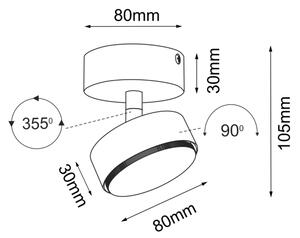 Brosline 2290 - Lampă spot DROP 1xGX53/9W/230V, negru
