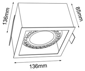 Brosline 3273 - Plafonier CAGE 1xGU10/18W/230V, alb