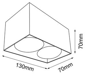 Brosline 1077 - Spot CAGE 2xGU10/10W/230V alb