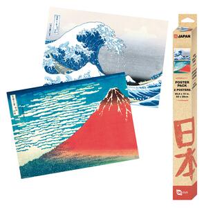 Set cadou Hokusai - Red Fuji & Wave