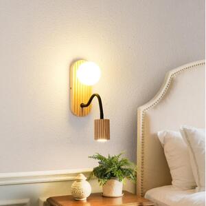Brilagi - Lampă de perete MODERN WOOD, 1xG9/5W/230V + 1xGU10/8W, lemn
