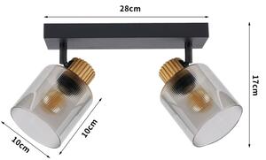 Brilagi - Spot HYGGE 2xE14/15W/230V negru/fumuriu